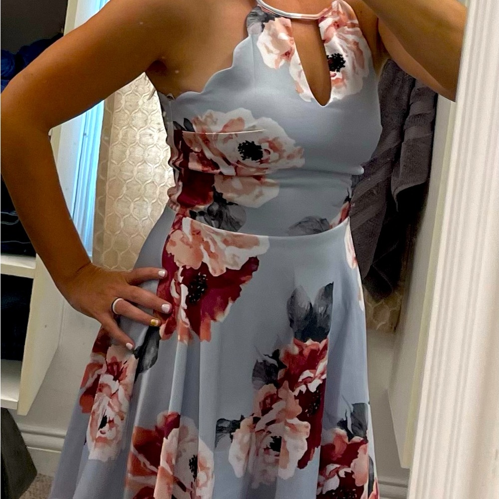 David’s Bridal Skater Dress Multicolor - Picture 2 of 5